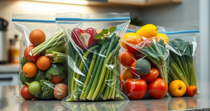 Saco plástico transparente para alimentos é a solução ideal para conservar e organizar seus alimentos com segurança